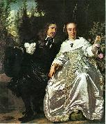 Bartholomeus van der Helst Abraham del Court and his wife Maria de Keerssegieter oil on canvas